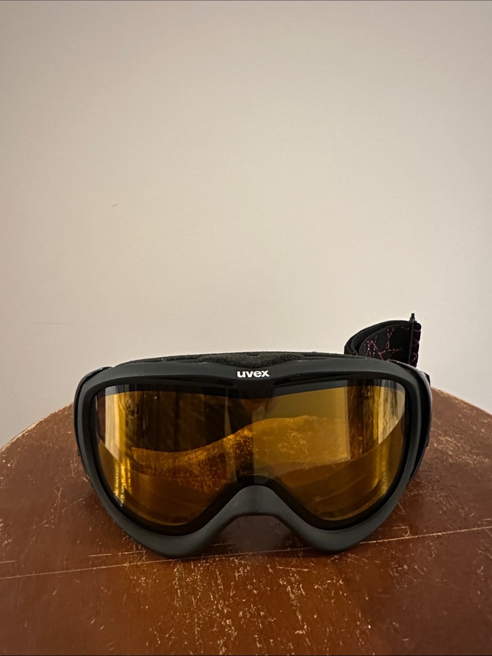 UVEX Women's Black Ski Goggles with Amber Lens